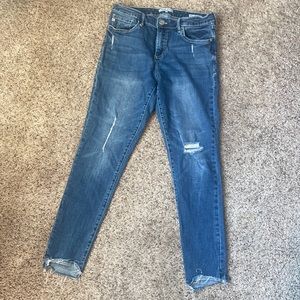 Dear John Gisele High Waisted Skinny Distressed Ankle Length Jean